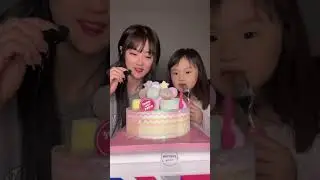Baskin Robbins ice cream cake 🍰 &bull;|| #icecreamcake #mukbangeatingshow #baskinrobins #sound🤌🥺&hearts;️ ||&bull;