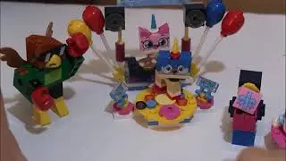 Unboxing Lego Unikitty Party Time with Hawkodile, Master Frown  and Prince Puppycorn Trike Sets