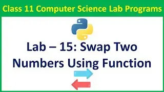 Write a Python Program to Swap Two Numbers Using Functions | Simple Tutorial | Vision Academy