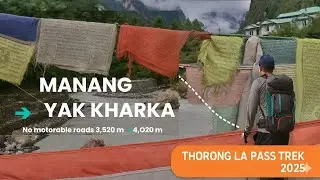 Day 5 Manang to Yak Kharka | No Car Roads, Wildlife & meeting Nomads | Thorong La Pass Sept'25
