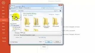Open a PowerPoint file and save the file, Microsoft PowerPoint 2013 in Bangla