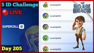 5 ID Challenge LIVE 🔴 | Mega Crab on All 5 Accounts | Boom Beach | Day 205