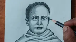 how to draw Iswar Chandra Vidyasagar step by step ll Vidyasagar drawing for beginners ll