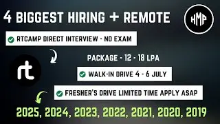 Off campus drive for 2025, 2024, 2023, 2022 batch | No exam direct interview | work from home jobs