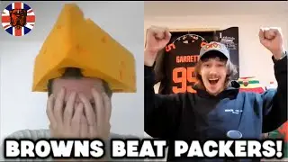 BROWNS STEAL A WIN FROM PACKERS! - UK BROWNS FAN REACTION W/ PACKERS FAN NATHAN