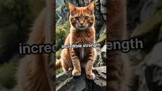 A cat challenging its limits! Extreme sports.