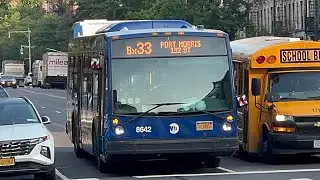 [EXCLUSIVE] MTA MaBSTOA: 2019 Nova Bus LFS #8642 on the Bx33 to Port Morris at 135 St/Lenox Av