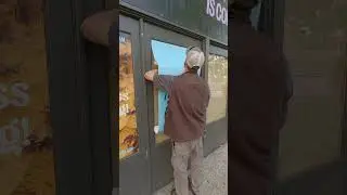 Window Vinyl Install 143 #asmr #satisfying #oddlysatisfying #vinylinstallation #signs #windowfilm