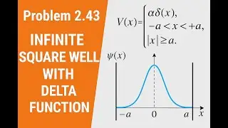 Griffiths QM Problem 2.43 | Infinite Square Well with Delta Function Barrier | Quantum Mechanics