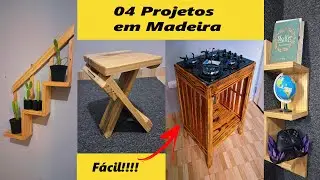 4 projetos F&aacute;ceis de Fazer com Madeira Pinos #diy #marcenariacriativa