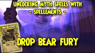 Wizard101: Learning MYTH Spell - DROP BEAR FURY - with SPELLEMENTS