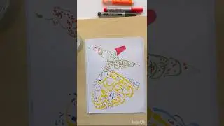 Satisfying sufi calligraphy painting with colors #acryllic #art #calligraphy #painting