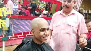 ASMR HEADSHAVE/forced HEADSHAVE 2021/indian barber Dandruff Headshave daddy barber