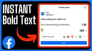 How To Write BOLD Text In Facebook Post (Step By Step)