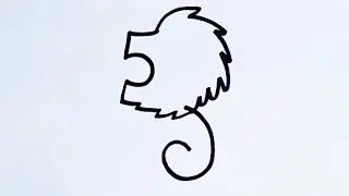 how to draw lion easy drawing  Number 5 // how to draw a lion face easy step by step// lion easy