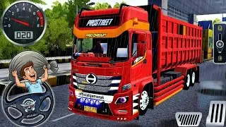Dump Truck Hino 500 Driving in India - Bus Simulator Indonesia #58 - Android GamePlay