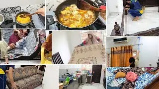 Ghar ki Deep Cleaning And Resetting Start kr di || Housewife daily routine vlog🌞💕 || House Cleaning