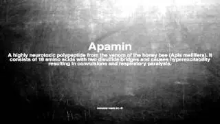 Medical vocabulary: What does Apamin mean