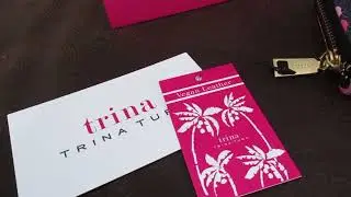Trina Turk Small Zip Around Wallet ALL OVER NARCISSUS Floral Print NEW Gift Box