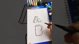 DIY 3d letter art 😱🥰 #diy #shorts #3d #art