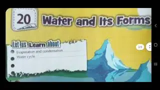 CBSE Class 4 Environmental studies online class| Chapter 20 | Water and it's forms | Part 1