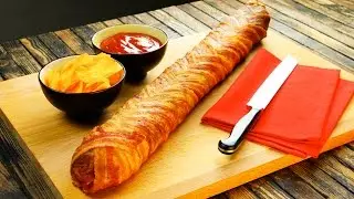 Bacon-Wrapped Salami Baguette