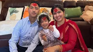 Dashain Festival 2025 in Australia with 3 years daughter blessing ||Family dashain