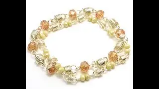 Free Tip Friday Handmade Wire Chain and Czech Glass Bracelet