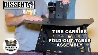 LX470 Dissent Offroad Rear Bumper - Tire Carrier and fold out table assembly