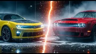 TOP 2 American Muscle Cars WASHED! 😱 Camaro ZL1 vs Hellcat