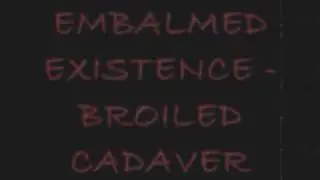 EMBALMED EXISTENCE - BROILED CADAVER