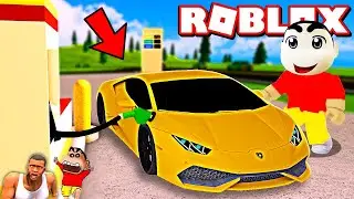 SHINCHAN and FRANKLIN Making The RICHEST Gas Station in Roblox Gas Station Simulator