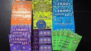 🥳New Life Tickets Chase🎊 I found some wins 🎆 Parts #3-4 & 5 🤑 #lottery #scratch #newtickets #winners