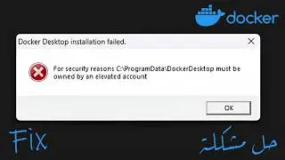FIX: For security reasons C:\ProgramData\DokerDesktop must bee owned by an elevated account.