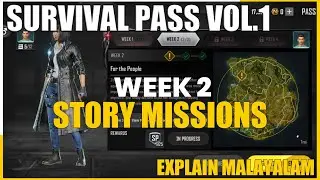 PUBG NEW STATE SURVIVAL PASS VOL.1 WEEK 2 STORY MISSIONS EXPLAIN | @UTubeMediaMalayalam