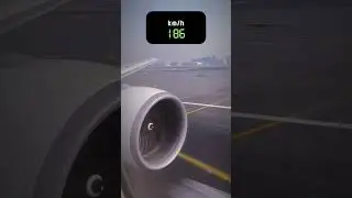 Boeing 777 takeoff from zero to airborne in one minute #aviation #speedometer #b777