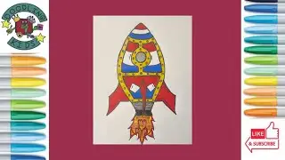 HOW TO DRAW A CARTOON ROCKET SHIP