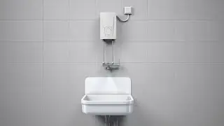 CEX avec mitigeur mural CSO - Installation du chauffe-eau instantan&eacute; sur le lavabo