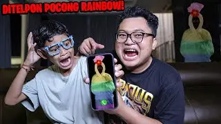 BOCIL DI TELPON POCONG RAINBOW TENGAH MALAM!!! MUKA NYA LEBIH SERAM!!!