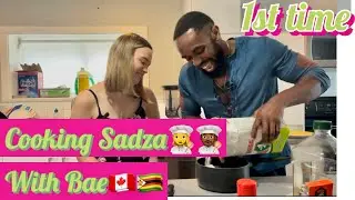 Teaching Canadian Girlfriend to Cook Zimbabwe Food Part-1 |Eating Sadza For First Time|Culture Shock