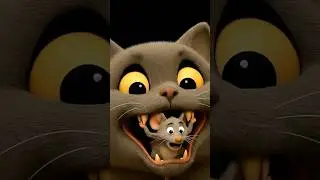 Trapped Inside the Cat&rsquo;s Jaws: Can the Mouse Escape? #shorts #cats #mouse