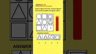 Abstract Reasoning Quiz,  Non-Verbal Reasoning Test, ABSTRACT IQ, Logical Thinking, Figure Matrix