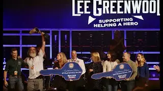 Lee Greenwood, Breland Homes and Helping A Hero award homes to two wounded warriors.
