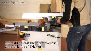 Abricht und Dickten hobeln mit der Hobelmaschine von Holzprofi FS41N