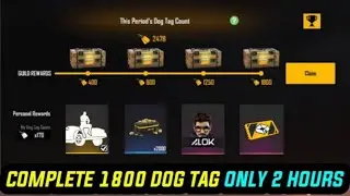 How to complete 1800 dog tags  easily || best working trick 👌with 💯 % proof || #freefire