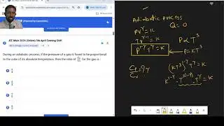 15 in an adiabatic process pressure is proportional to cube of temperature calculate value of adiaba