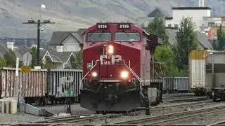 SD70ACU, GP38-2 & SD30C-ECO's!!! Railfaning CP in downtown Kamloops from the Sandman hotel in 2020