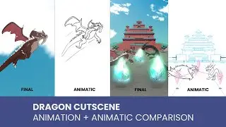Dragon Game Cutscene Animation + Animatic Comparison