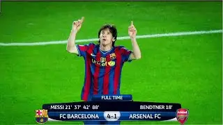 Lionel Messi Unstoppable vs Arsenal 2009/2010 || English Commentary ||