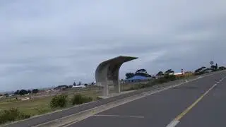 Driving the R43 west out of Hermanus, South Africa, 2019-05-08